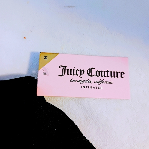JUICY COUTURE Sports Bra IRRIDESCENT Silver Glow Letters V-Back Straps BLACK M - Picture 9 of 17